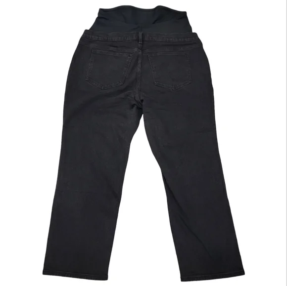 NWT Abercrombie & Fitch Maternity Ankle Straight Black Jeans Women’s 32 Short - Picture 4 of 17